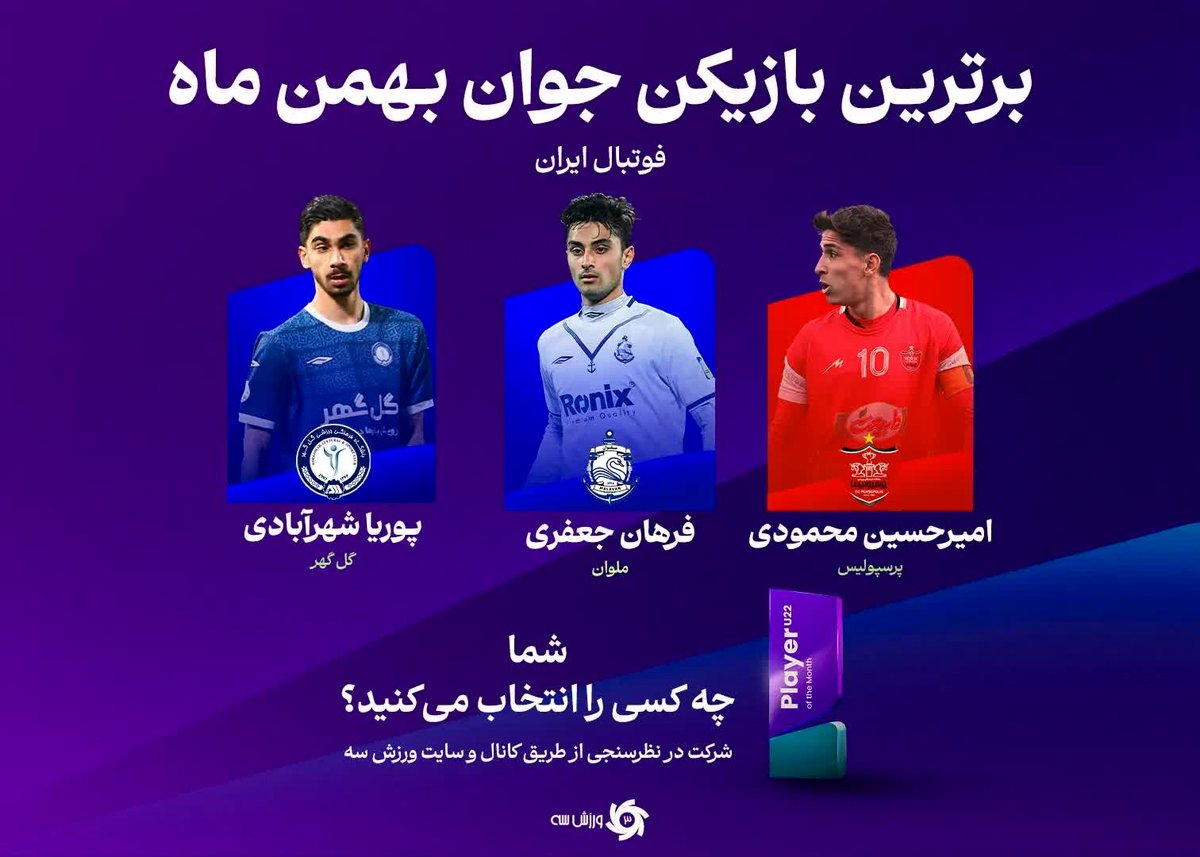 پرده‌برداری از جنجالی‌ترین پدیده ماه: پرسپولیس، ملوان یا گل‌گهر؟ این ۳ جوان قبل از تیم ملی، برای بزرگان فوتبال ایران خط و نشان کشیدند!